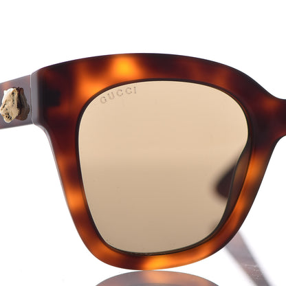 Gucci Acetate Square Frame Sunglasses GG0029S Tortoise 8 of 8
