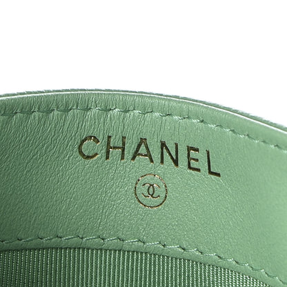 Chanel Caviar Quilted Card Holder Green 6 of 9
