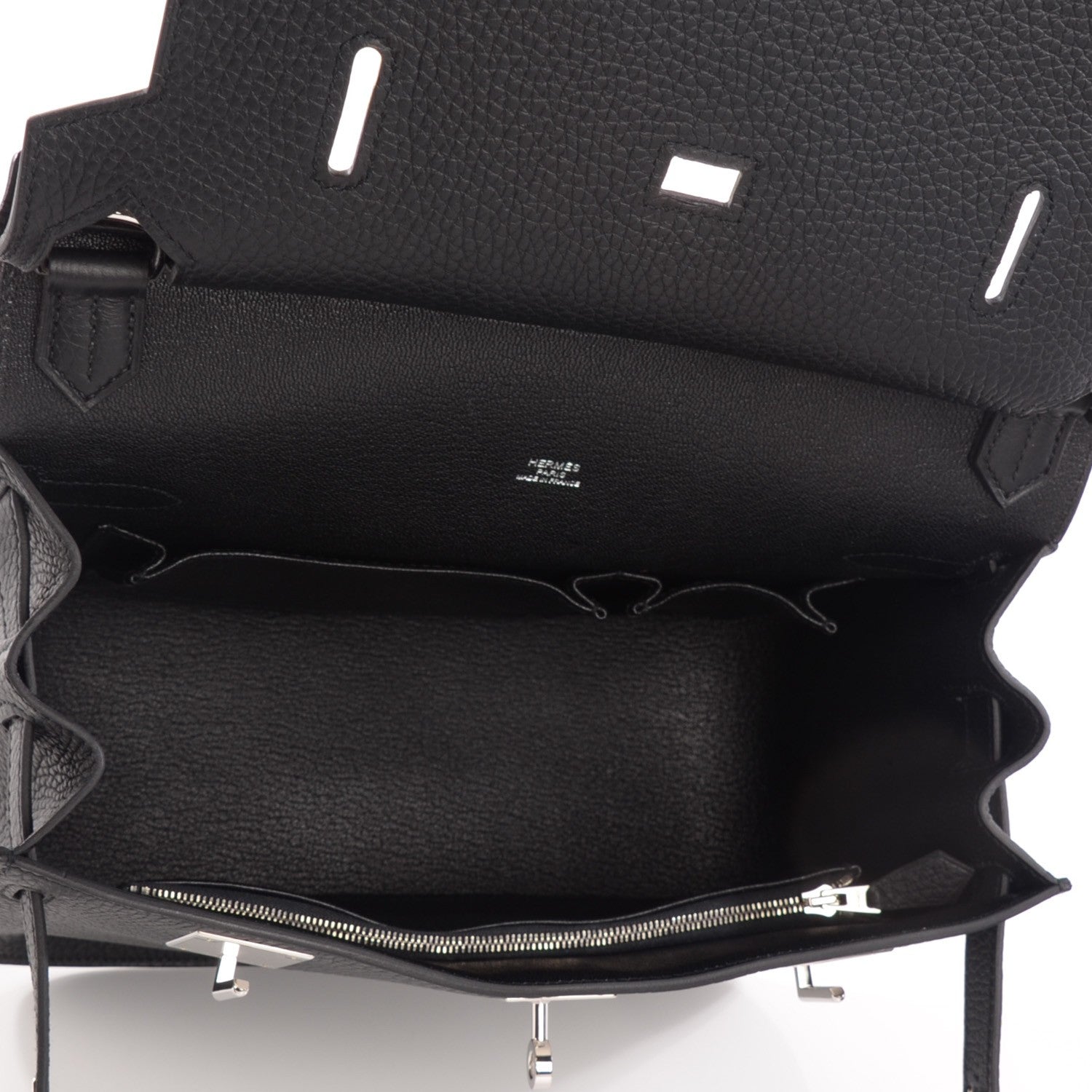 Hermes Taurillon Clemence Jypsiere 28 Black 6 of 19