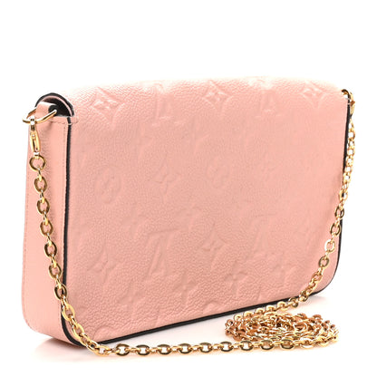 Louis Vuitton Empreinte Pochette Felicie Chain Wallet Rose Poudre 4 of 12