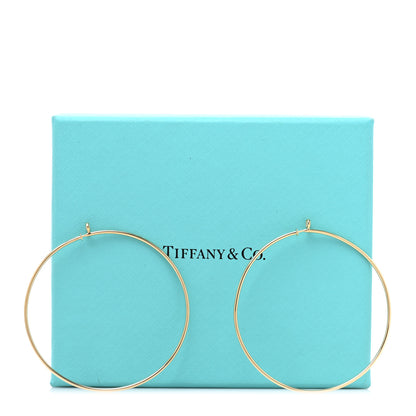 Tiffany 18K Yellow Gold Diamond Medium Elsa Peretti Hoop Earrings 5 of 5