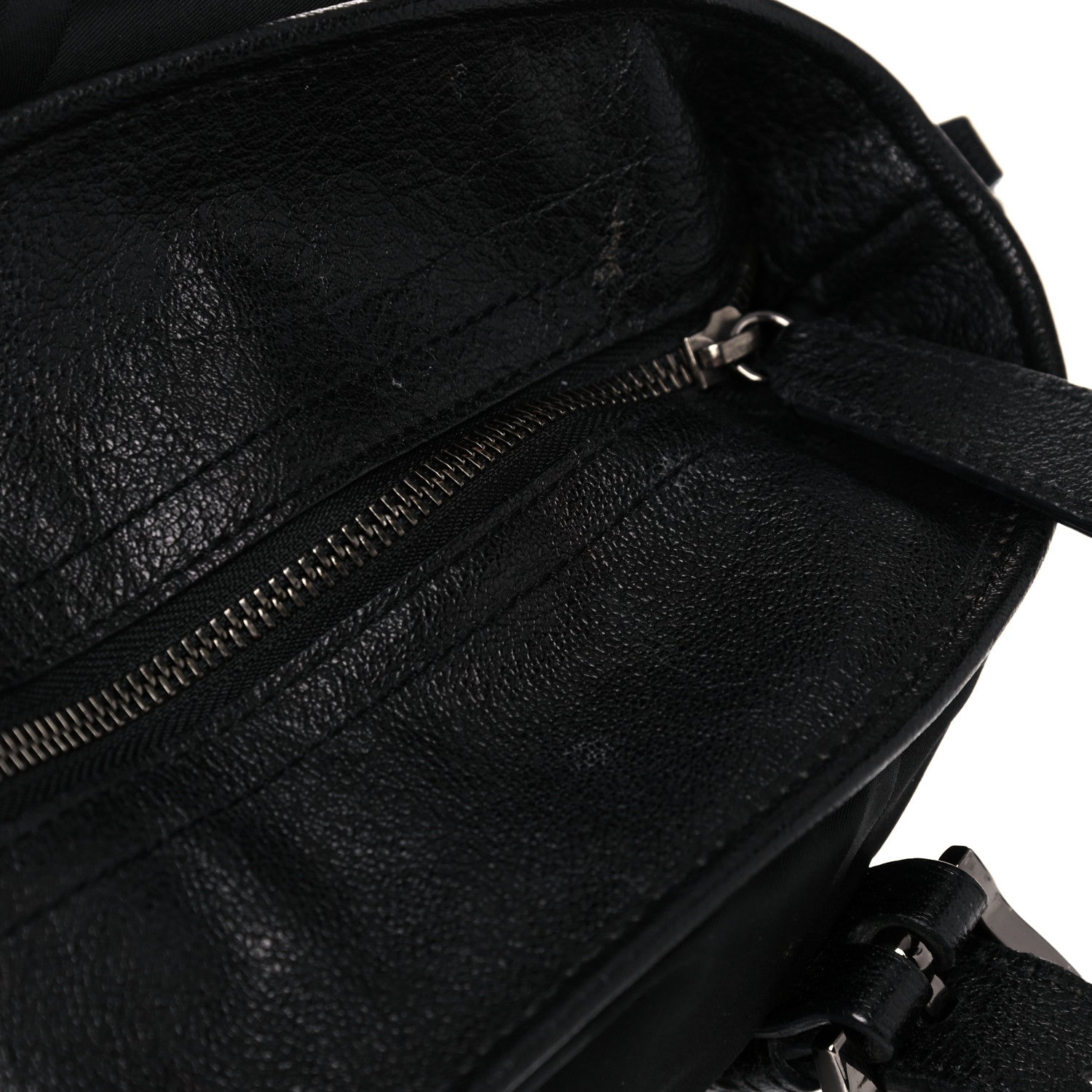 Burberry Nylon Tonal Check Drawstring Tote Black 7 of 18