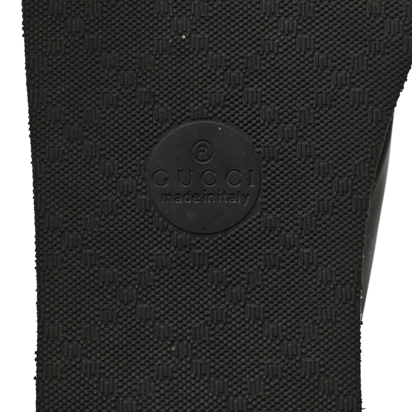 Rubber Chevron Womens GG Thong Sandals 40 Black