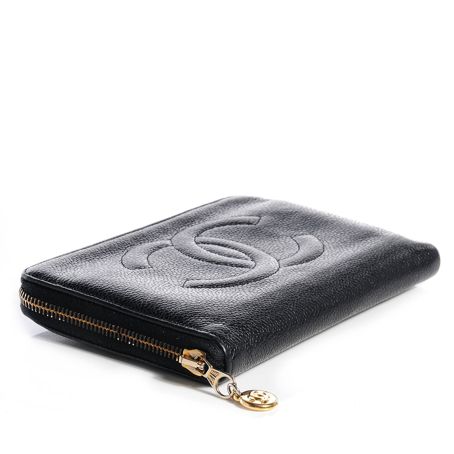 Caviar CC Zip Around Wallet Black