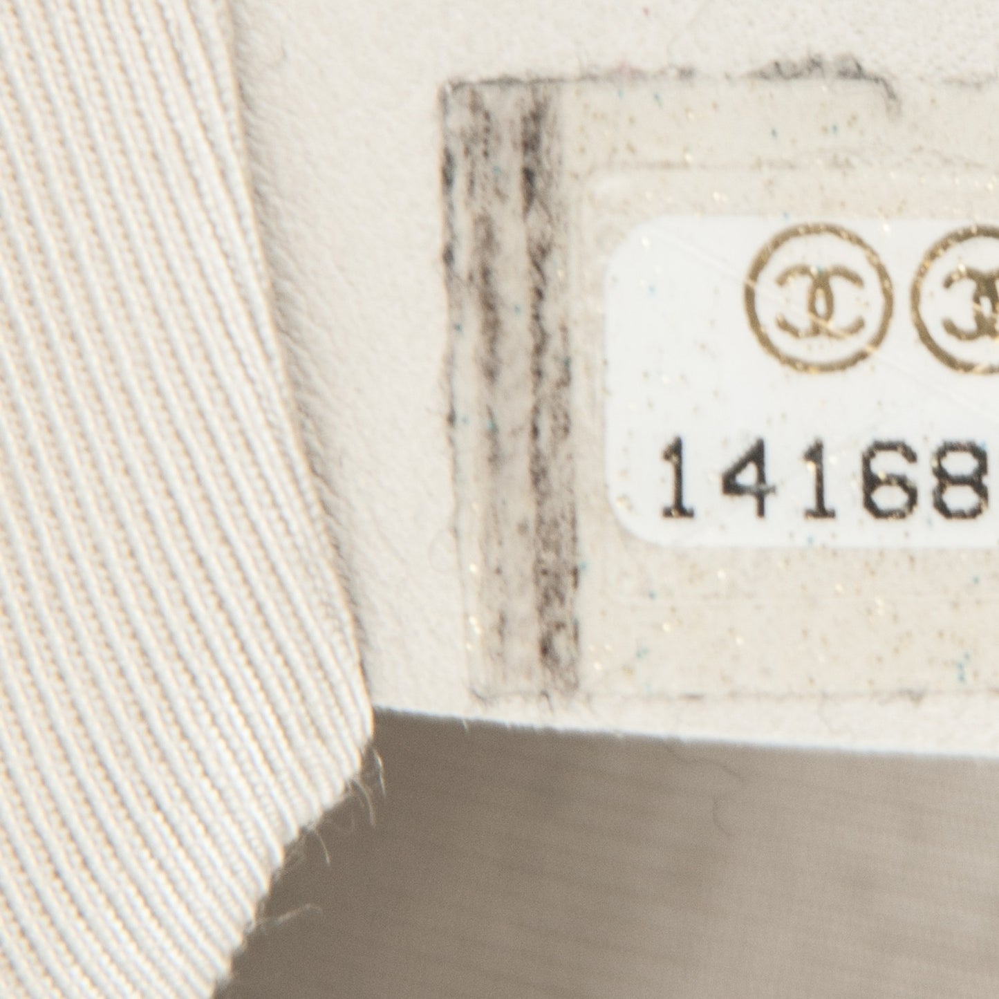Lambskin Jumbo Canebiers Net Flap White