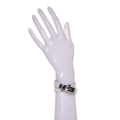 Hermes Epsom Kelly Double Tour Bracelet XS Blanc White 2 of 5