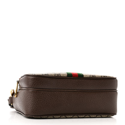 Gucci GG Supreme Monogram Calfskin Web Small Ophidia Messenger Bag Beige Ebony New Acero 4 of 11