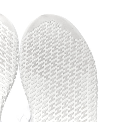 Hermes Knit Suede Goatskin Womens Crew Sneakers 36 White Gris 10 of 18