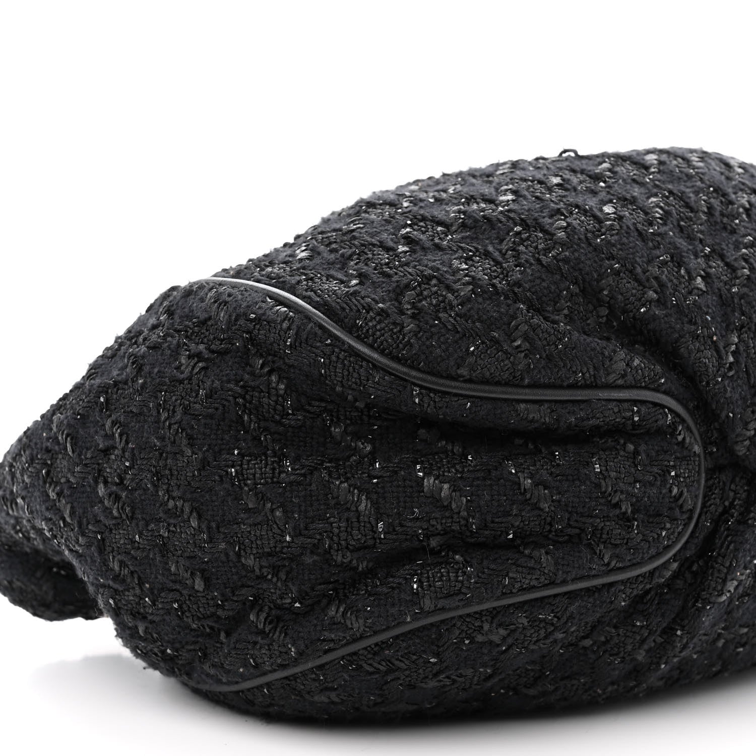 Chanel Tweed Boucle Knitting Bag Black 9 of 10