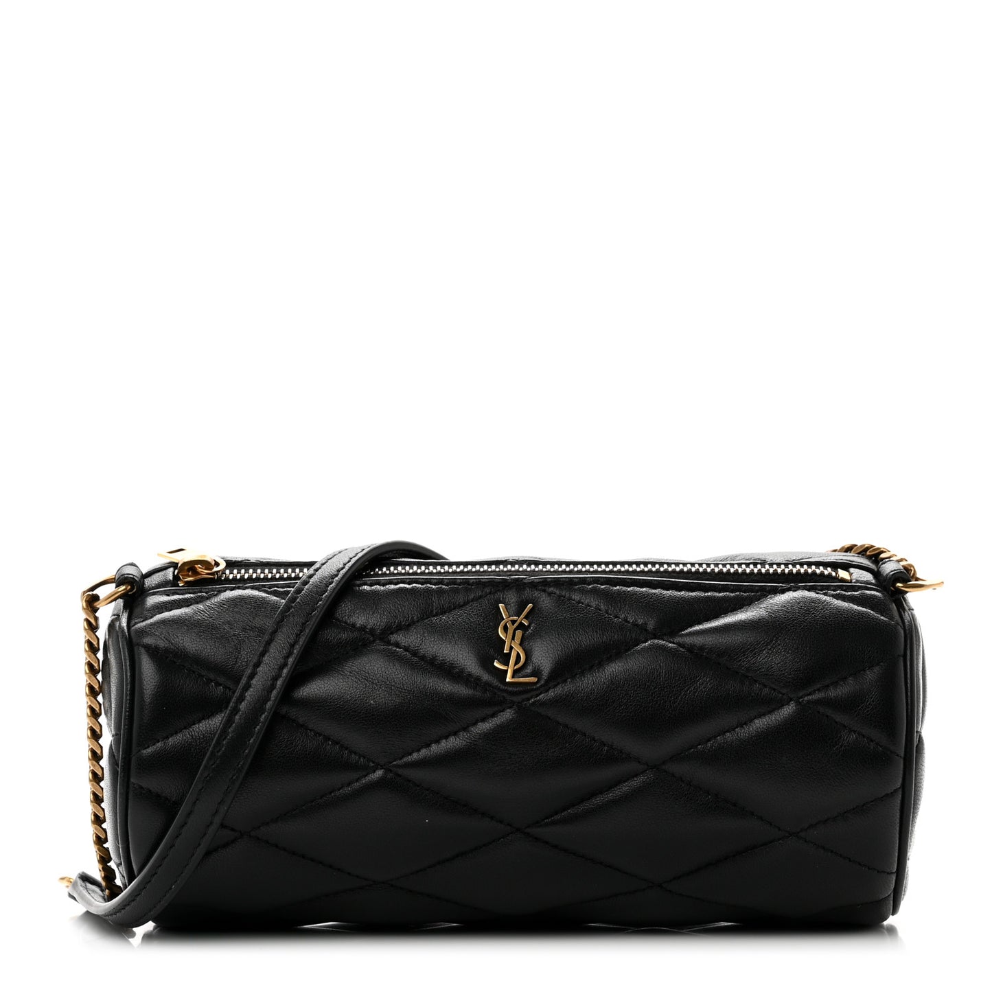 Lambskin Monogram Mini Sade Tube Bag Black