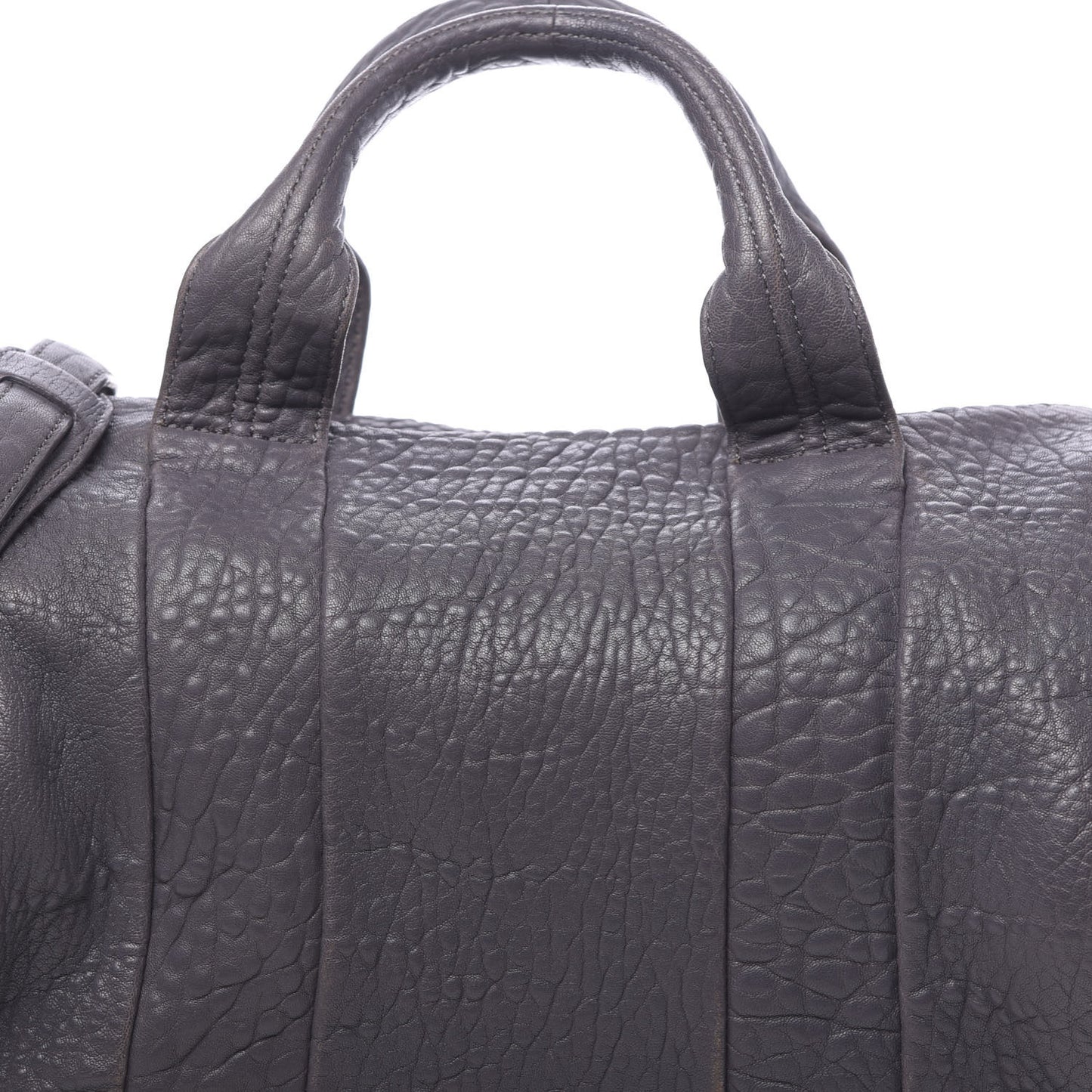 Pebbled Lambskin Rocco Tundra Silver Hardware