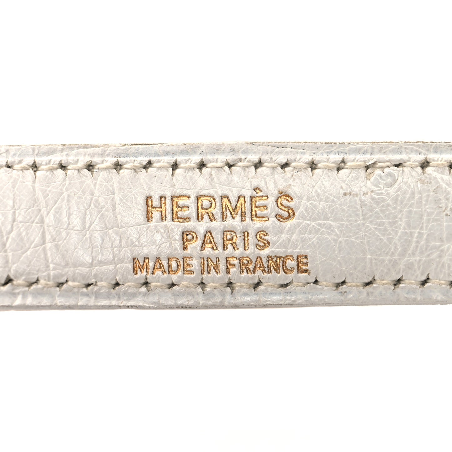 Ostrich Kelly Shoulder Strap White
