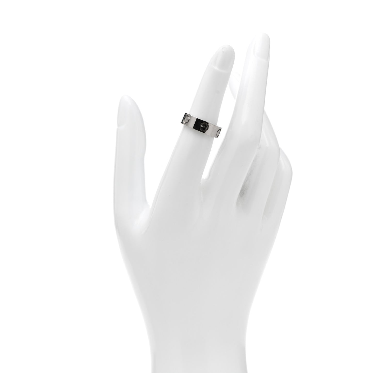 18K White Gold 5.5mm LOVE Ring 51 5.75