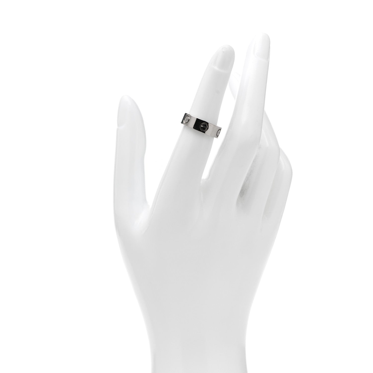 Cartier 18K White Gold 5.5mm LOVE Ring 51 5.75 2 of 4