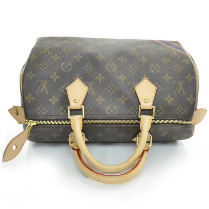 Louis Vuitton Monogram My LV Heritage Speedy 30 Blue Marine and Orange 6 of 9
