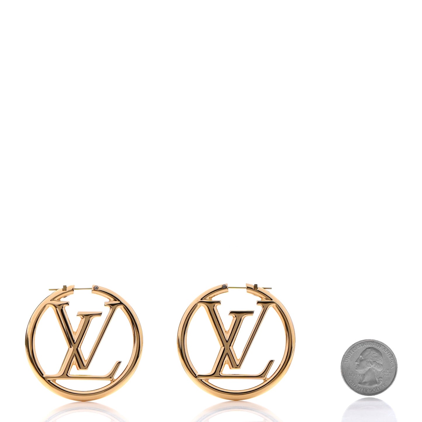 Metal Louise Hoop Earrings Gold