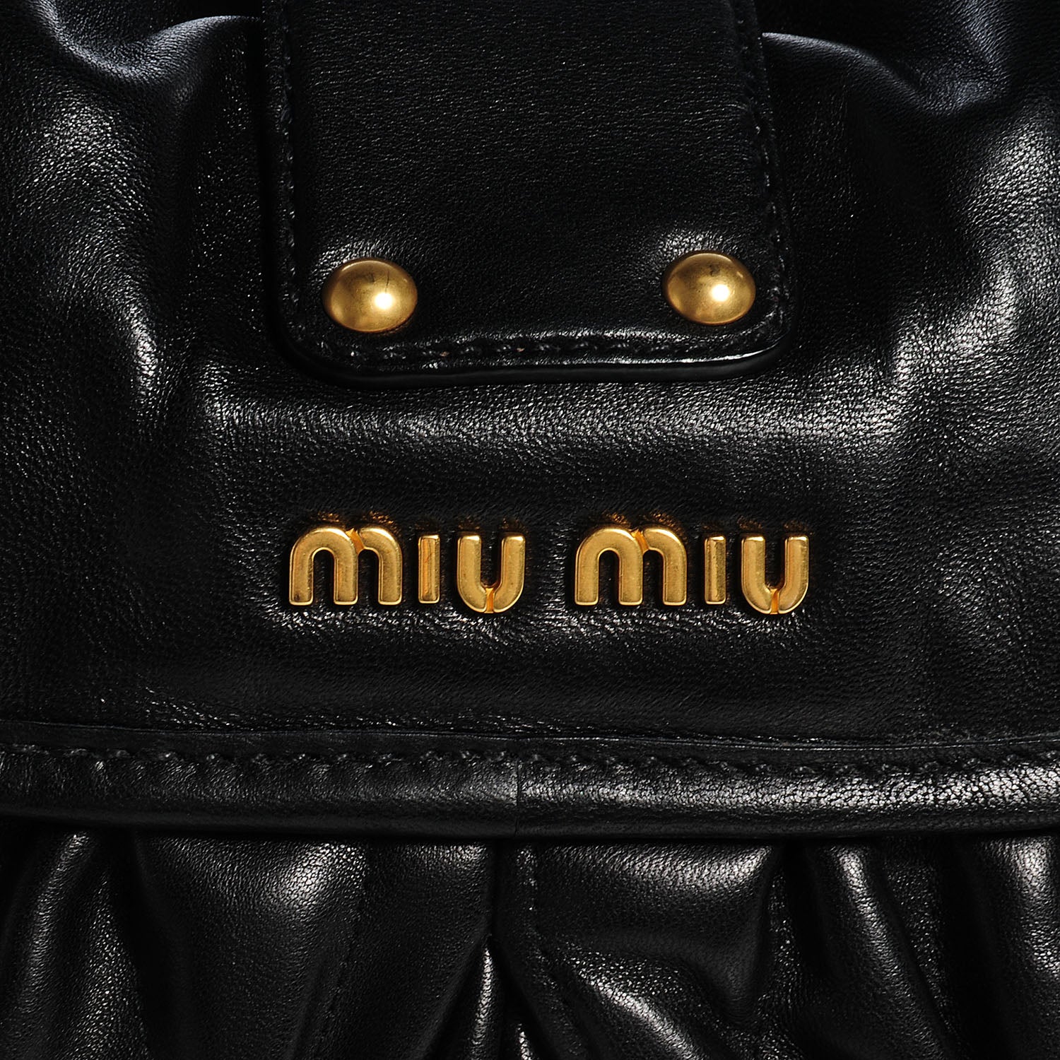 Miu Miu Nappa Matelasse Coffer Hobo Black 9 of 9