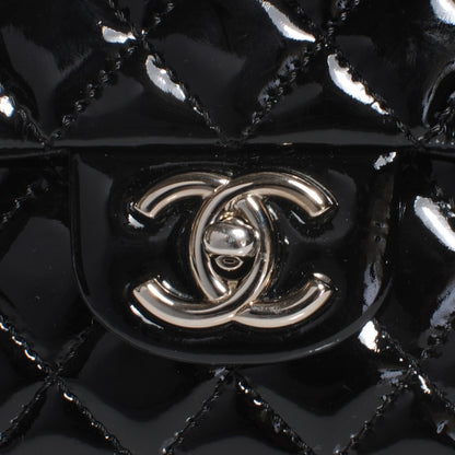 Chanel Patent Medium Double Flap Black 5 of 9