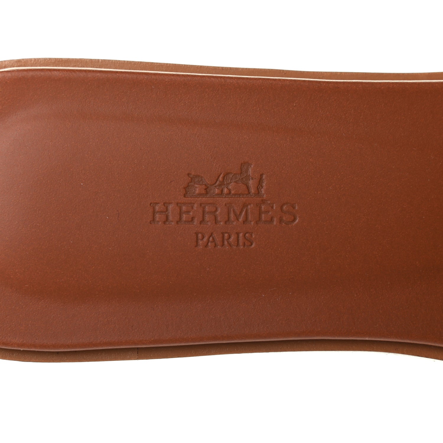 Hermes Box Calfskin Oran Sandals 38.5 Gold 7 of 8