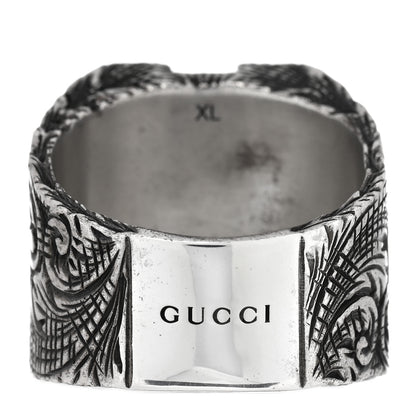 Gucci Sterling Silver Letter H Ring 64 10.75 3 of 4