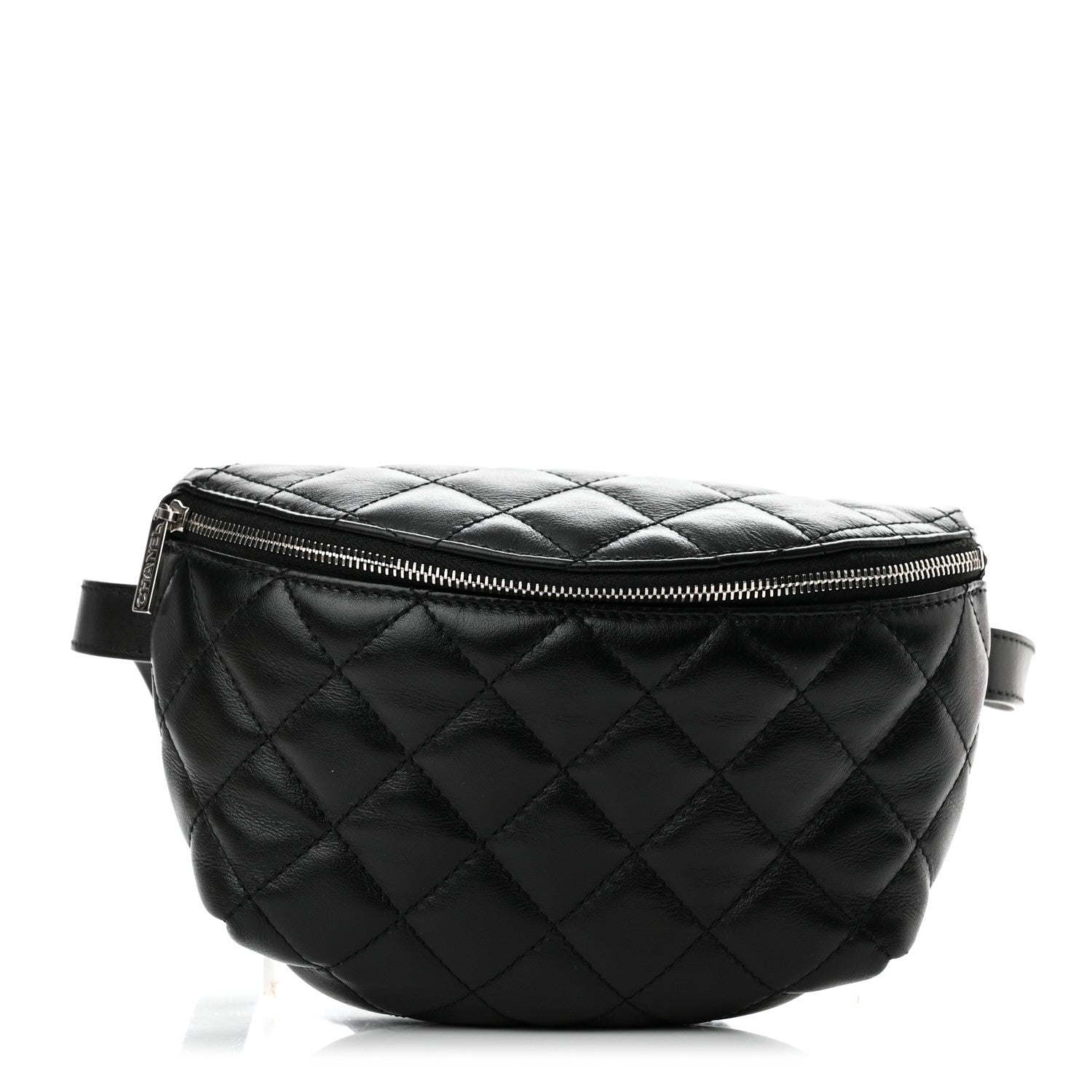 Chanel Calfskin Quilted Waist Belt Bag Black 1 of 12