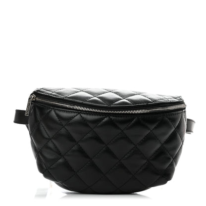 Chanel Calfskin Quilted Waist Belt Bag Black 1 of 12