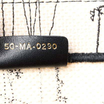 Christian Dior Canvas Embroidered Zodiac Book Tote Latte Multicolor 7 of 10