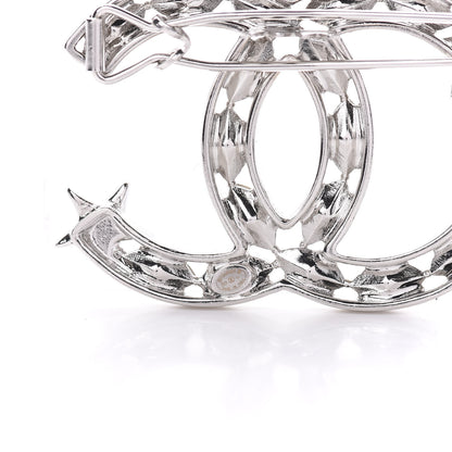 Chanel Crystal Starfall CC Hair Clip Silver 4 of 4
