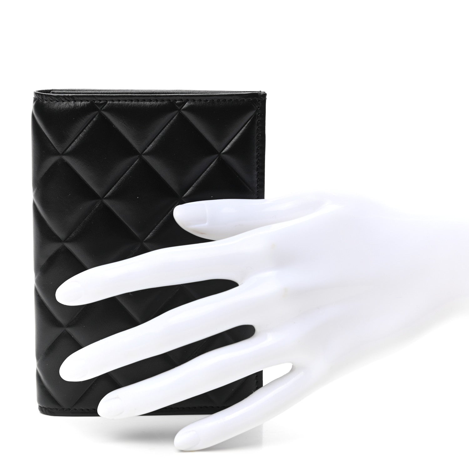 Chanel Calfskin Quilted Passport Holder Black 2 of 6