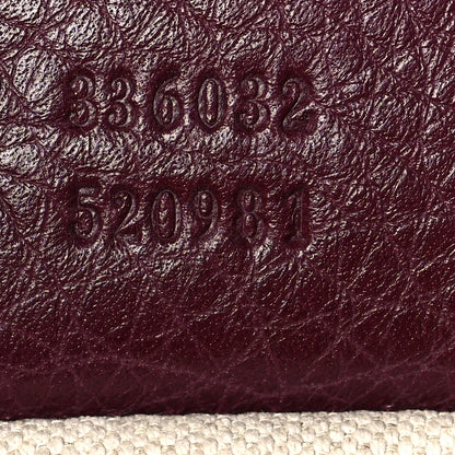 Gucci Calfskin Small Bamboo Shopper Tote Burgundy 7 of 10
