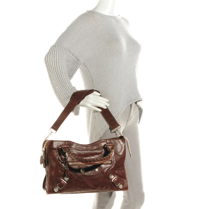 Balenciaga Agneau Giant 21 Silver Hardware City Chataigne 2 of 8