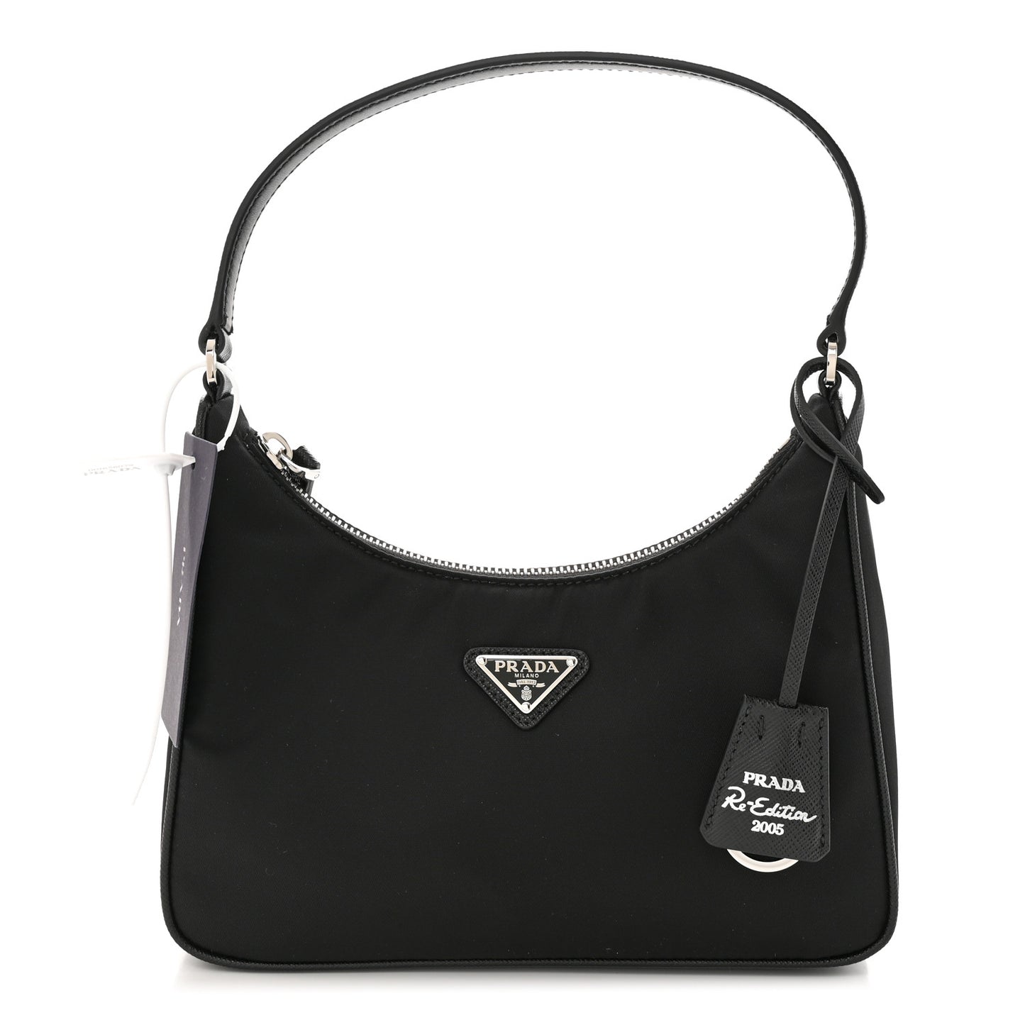 Tessuto Nylon Saffiano Mini Re-Edition 2005 Bag Black