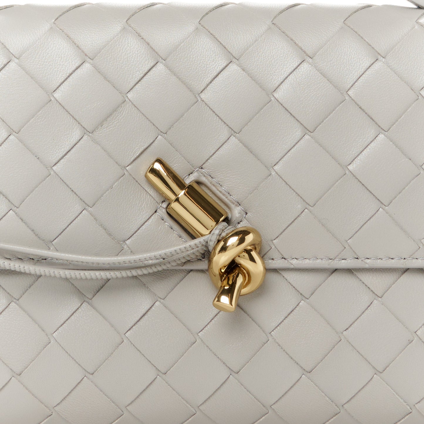 Nappa Intrecciato Long Andiamo Top Handle Sterling
