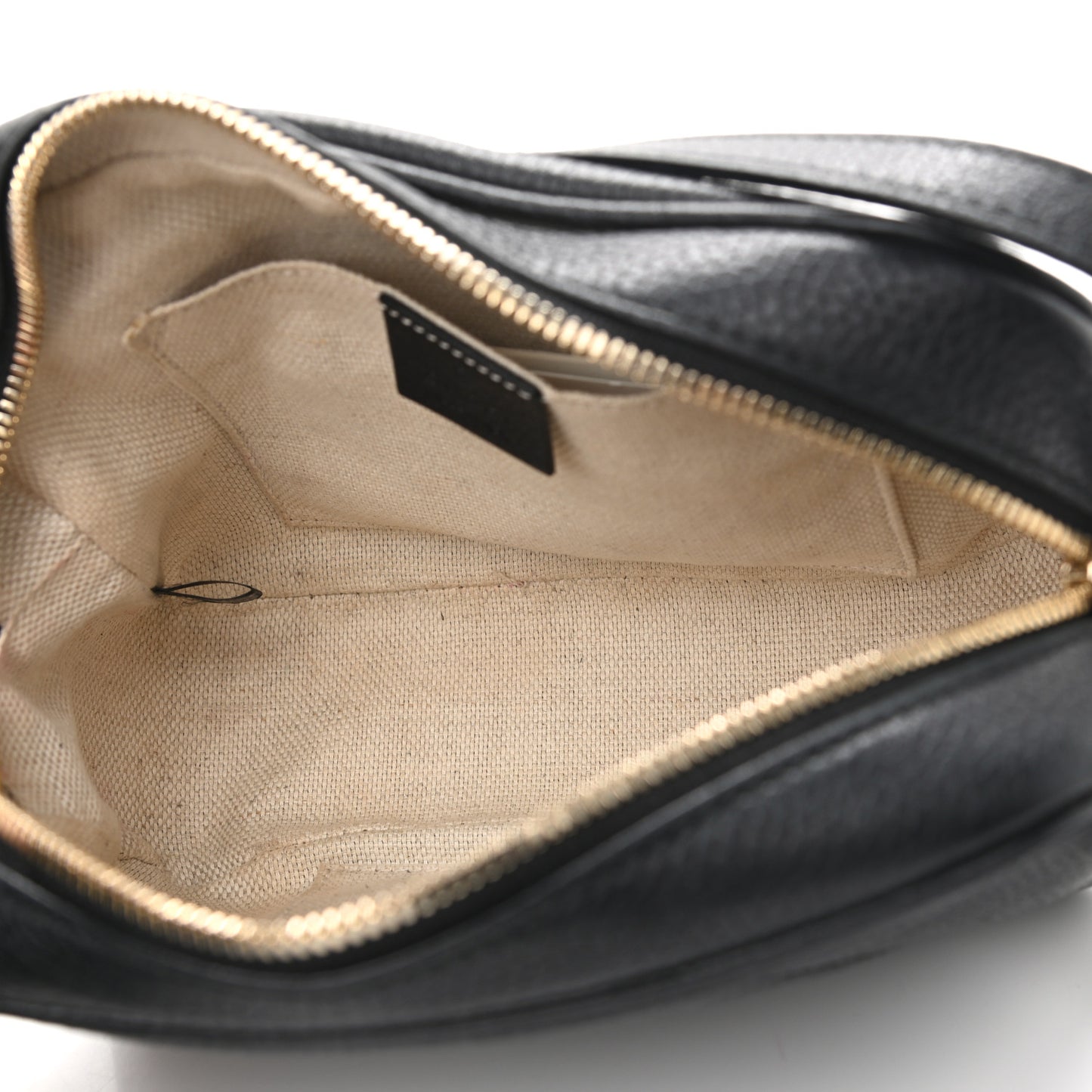 Pebbled Calfskin Small Soho Disco Bag Black