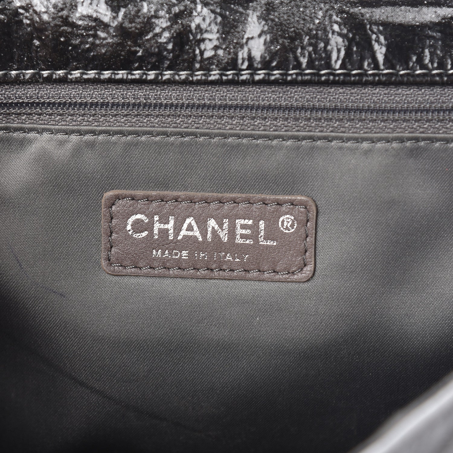 Chanel Vinyl Quilted Jumbo Melrose Degrade Flap Black 6 of 14
