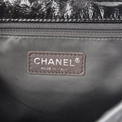 Chanel Vinyl Quilted Jumbo Melrose Degrade Flap Black 6 of 14