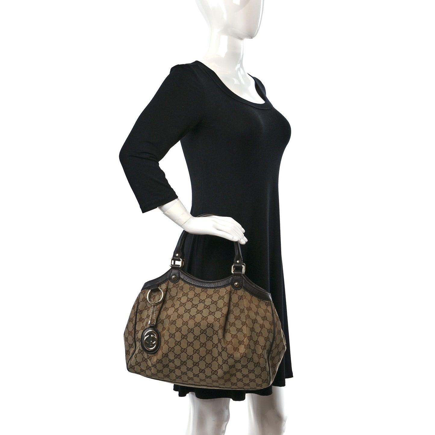 Monogram Medium Sukey Tote Dark Brown