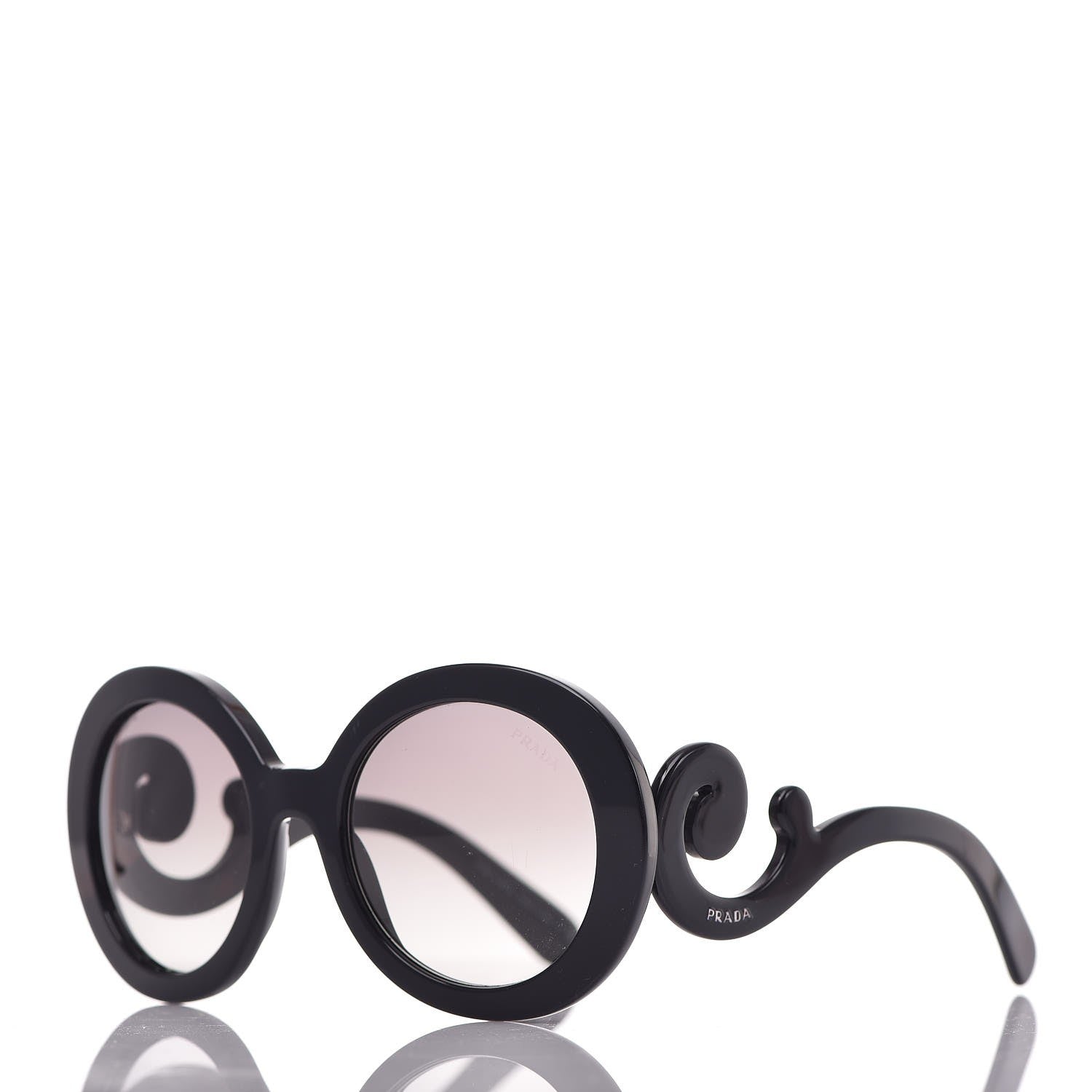 Prada Baroque Sunglasses SPR 27N Black 1 of 8