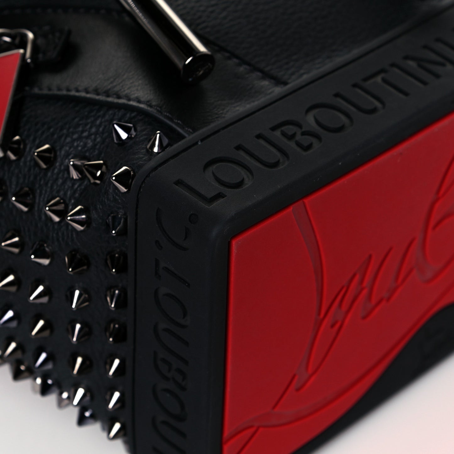 Calfskin Spiked Small Explorafunk Backpack Black