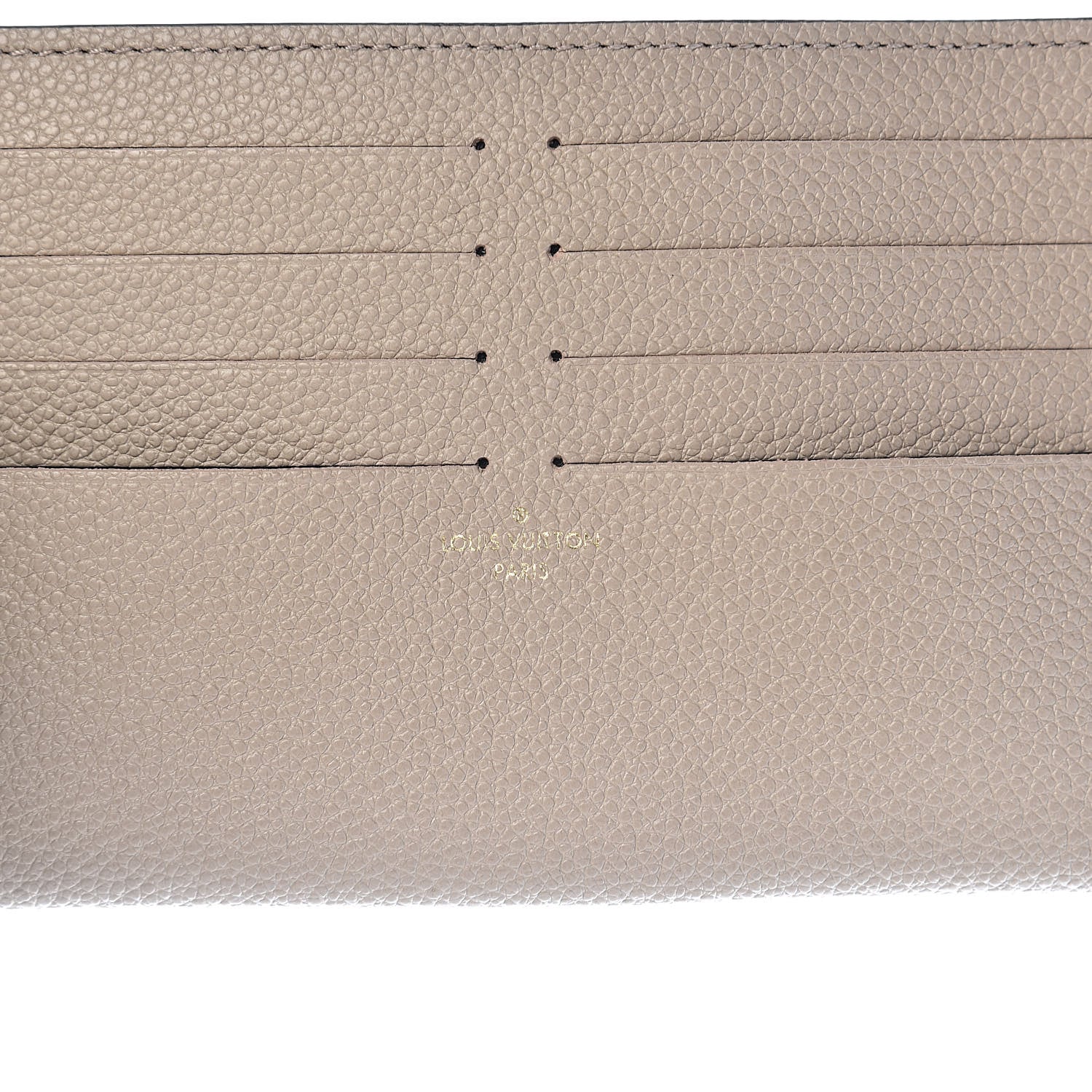 Louis Vuitton Calfskin Felicie Chain Wallet Card Holder Insert Tourterelle 6 of 6