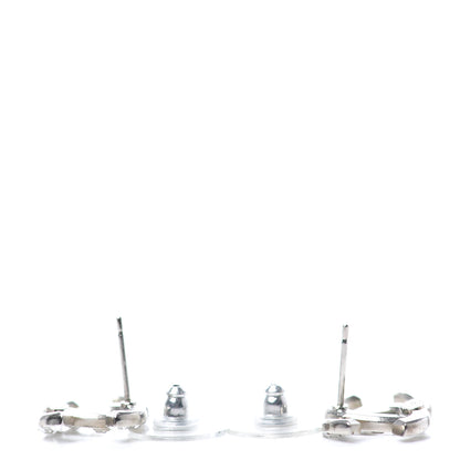 Chanel Baguette Crystal CC Earrings Silver 3 of 4