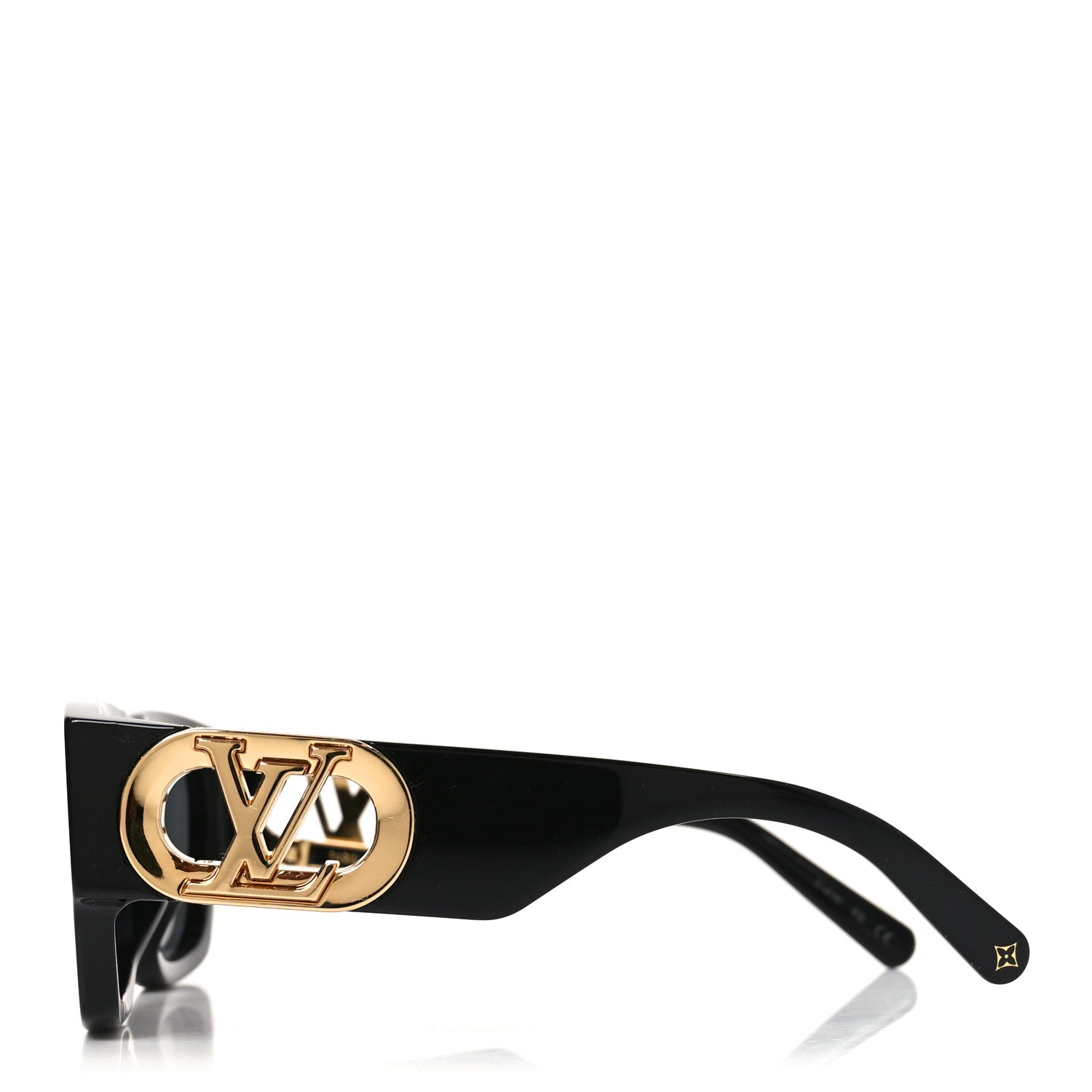 Louis Vuitton Acetate LV Link Square Sunglasses Z1478E Black 3 of 7