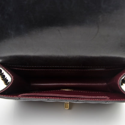 Chanel Lambskin Quilted Crossing Times Mini Flap Black 6 of 8
