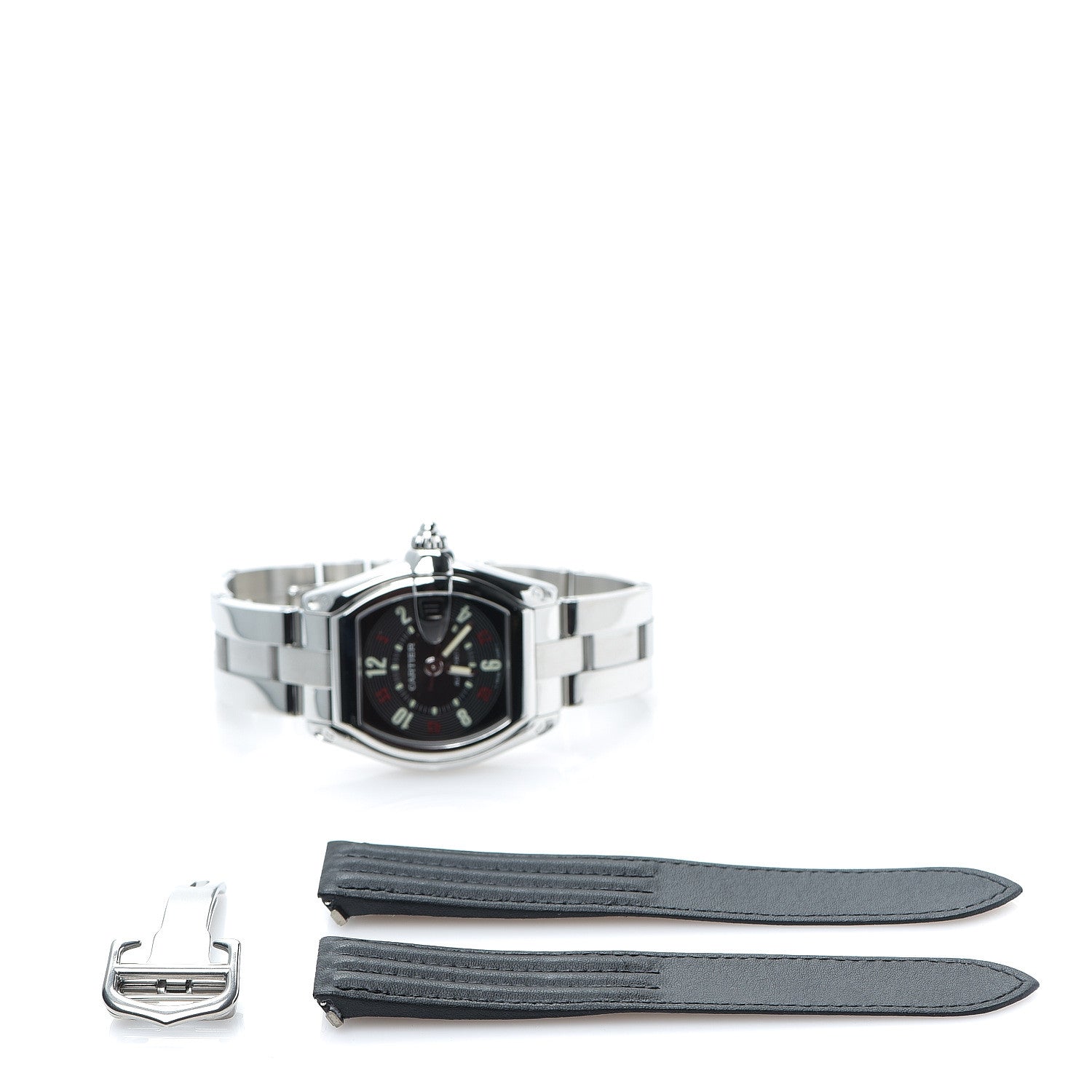 Cartier Stainless Steel 37mm Roadster Automatic Watch Black 5 of 5