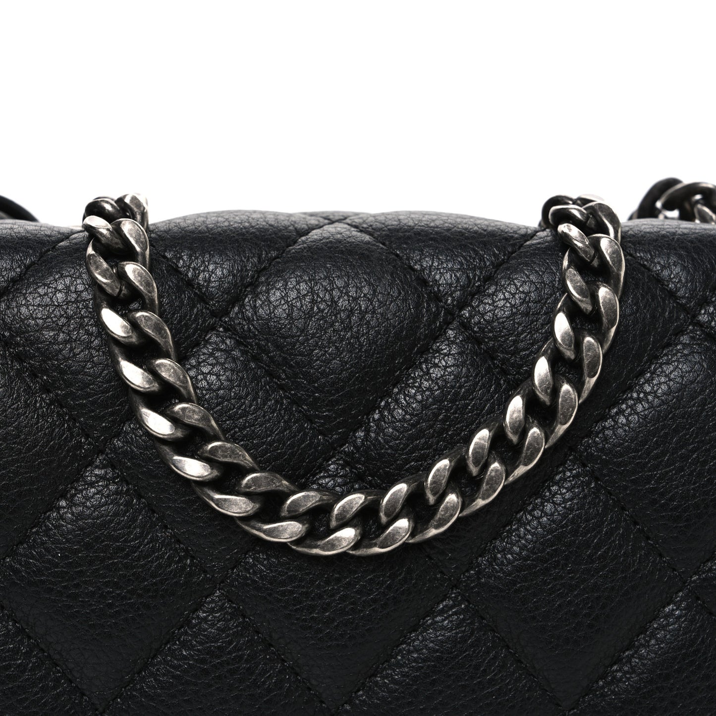 Calfskin Quilted Casual Pocket Messenger Flap Black