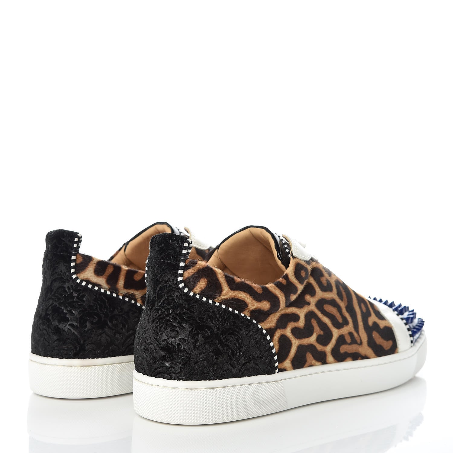 Christian Louboutin Calfskin Patent Spikes Mens Loubikick Flat Sneakers 47 Multi 4 of 10