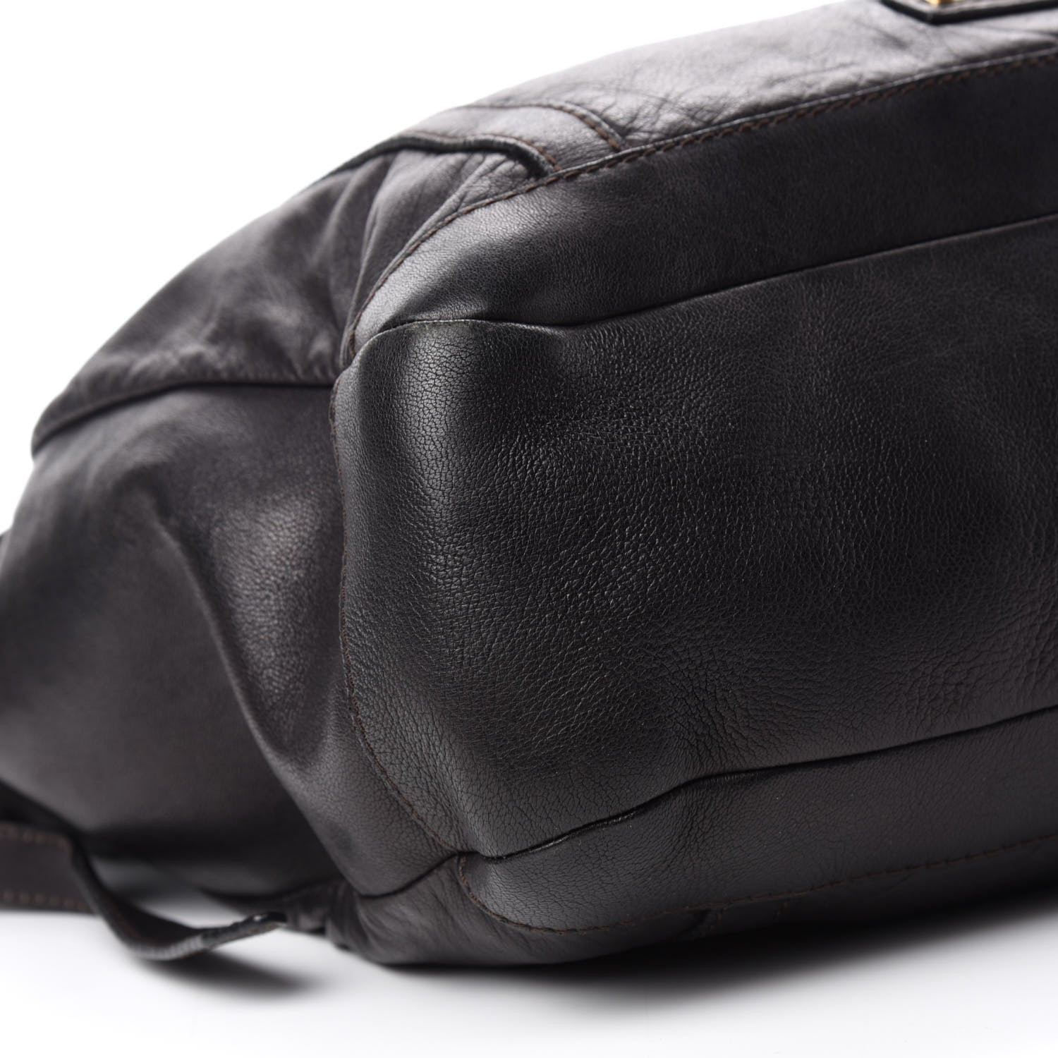 Burberry Soft Lambskin Granville Tote Dark Brown 6 of 9