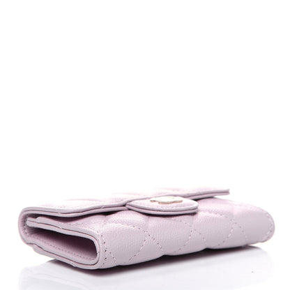 Chanel Caviar Quilted Flap Card Holder Wallet Light Pink 3 of 11