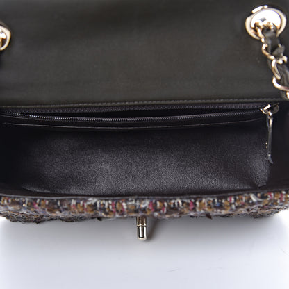 Chanel Tweed Quilted Mini Rectangular Flap Beige 5 of 11