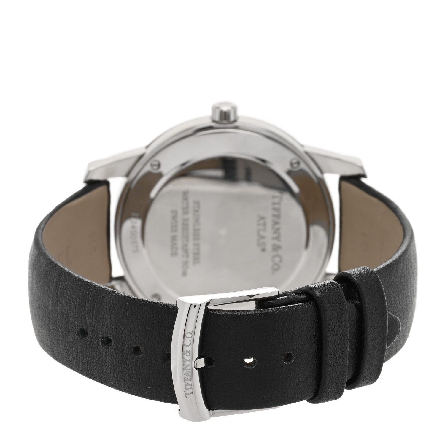 Tiffany Stainless Steel Calfskin 37mm Atlas 2-Hand Quartz Watch Black 3 of 4